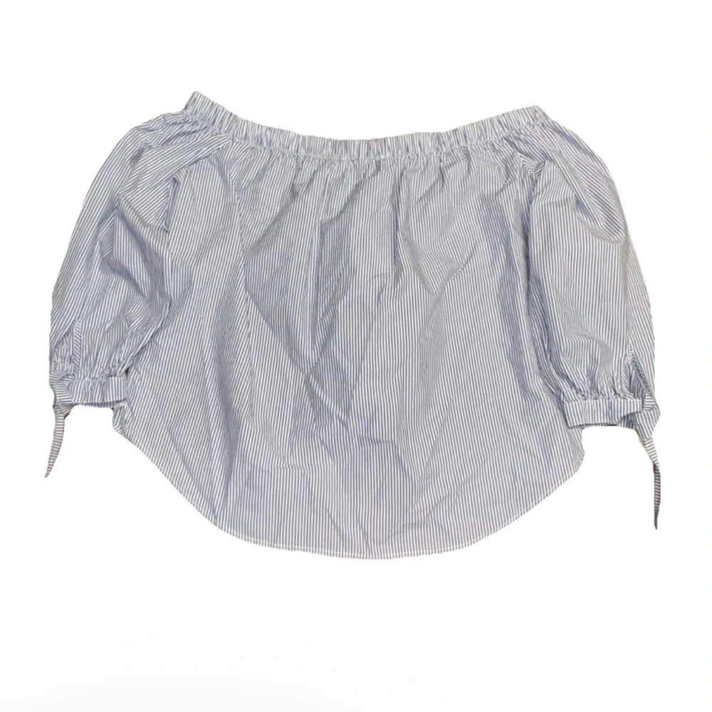 Abercrombie & Fitch Cotton Off The Shoulder Top Cropped Tie Sleeves‎ Medium Cute